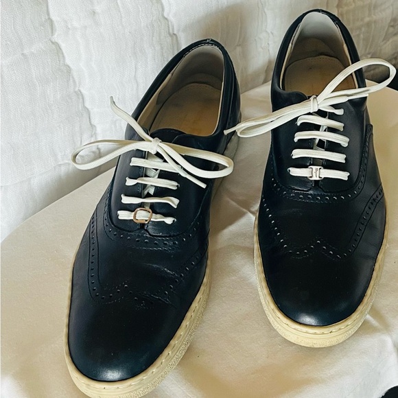 Salvatore Ferragamo Black and White Oxfords - Picture 2 of 5